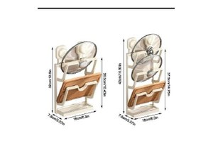 GIÁ ĐỠ THÉP NHÀ BẾP ĐA NĂNG DÁN TƯỜNG 3 TẦNG Cherry