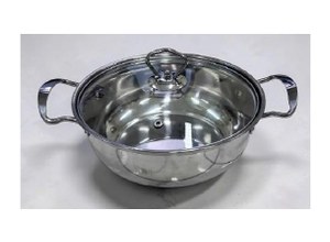 NỒI LẨU NẮP INOX NẮP KÍNH ĐB 26CM Cherry