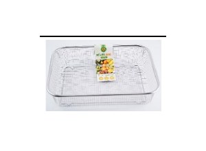 CHERRY - RỔ LƯỚI INOX CHỮ NHẬT ĐẠI 38x28CM