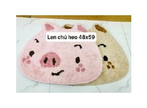 THẢM LEN HỌA TIẾT CHÚ HEO 48X59CM Cherry