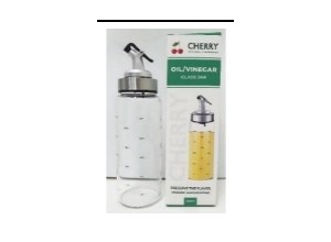 BÌNH GIA VỊ THỦY TINH NẮP INOX 304 500ML Cherry