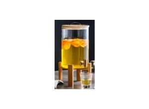 BÌNH NƯỚC THỦY TINH ĐẾ TRE 5L Cherry