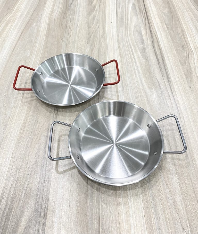 Chảo inox quai đỏ 1 đáy HXPHE26