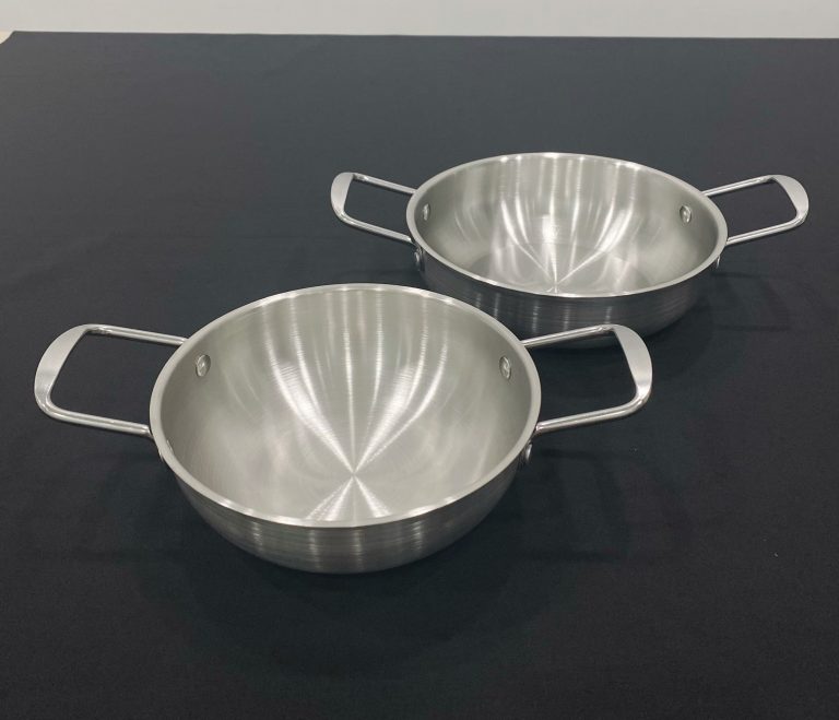 Chảo inox 2 quai đáy bầu HXG28