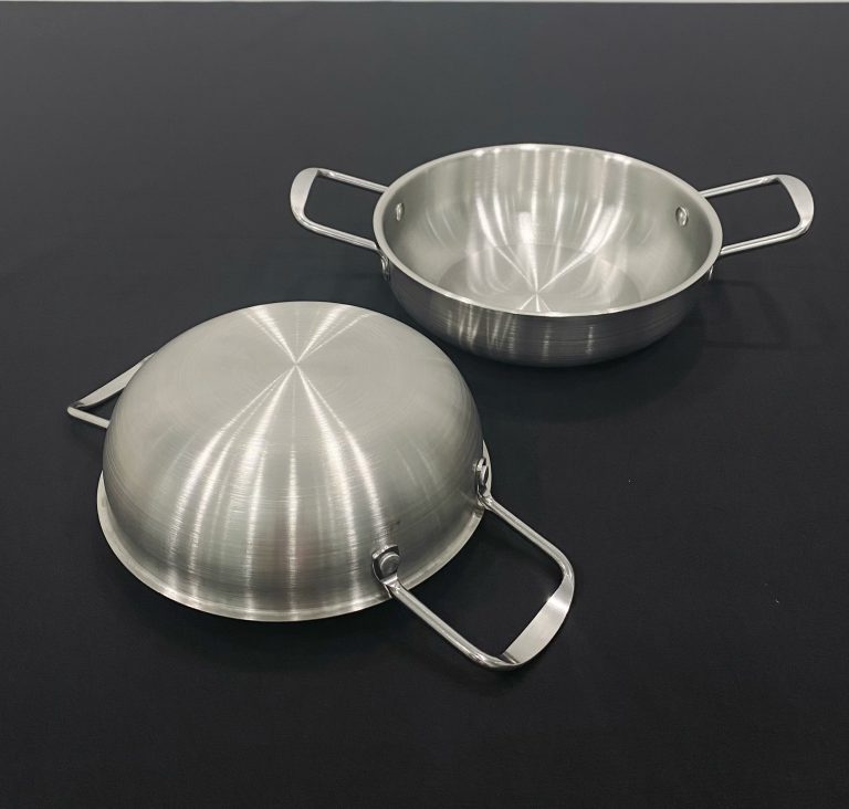 Chảo inox 2 quai đáy bầu HXG28