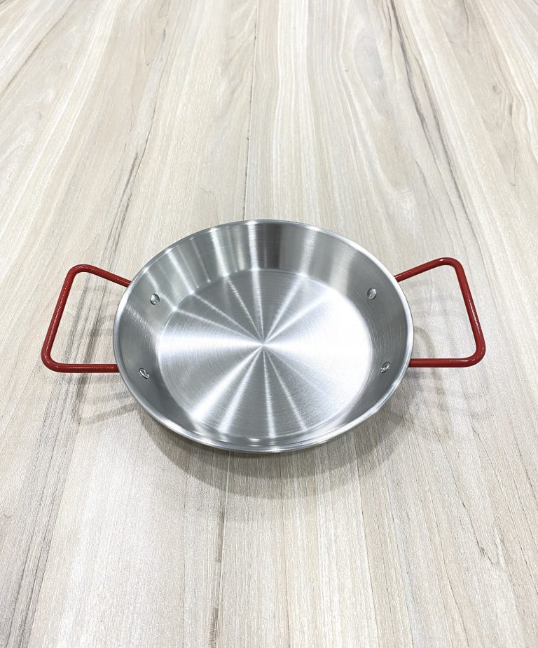 Chảo inox quai đỏ 1 đáy HXPHE28