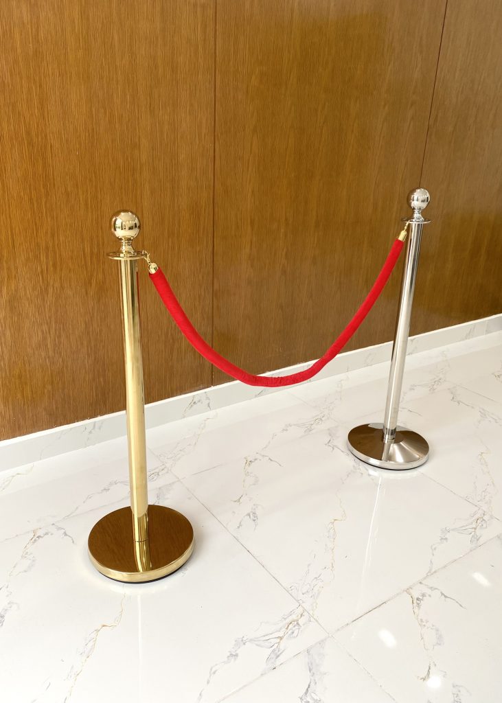 Cột phân cách đầu inox trắng VR63