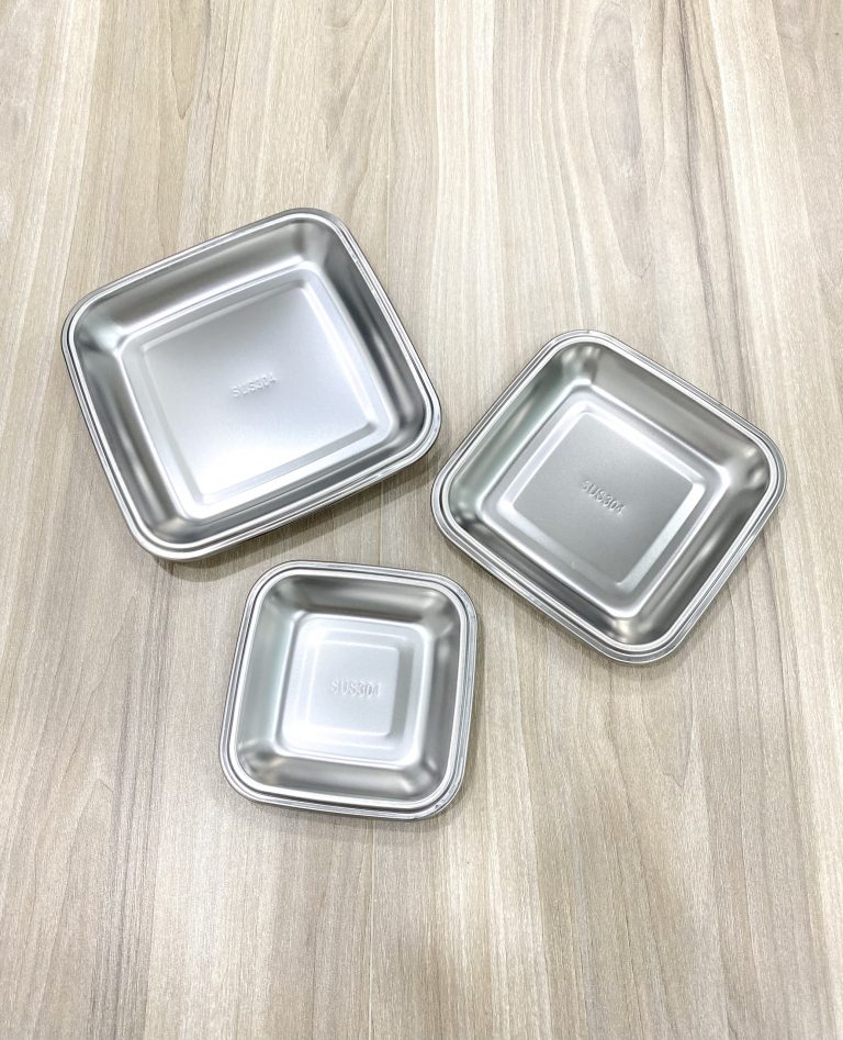 Dĩa vuông sâu lòng trung inox 304 ZFX140