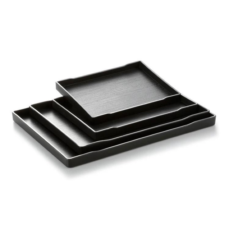 khay amenity nhựa chữ nhật đen JB-8002