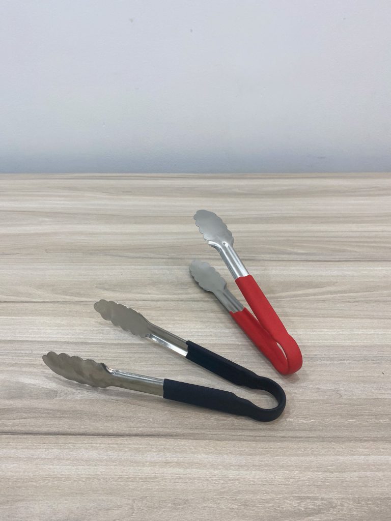 Kẹp gắp inox lá dày cán đỏ 25cm JB0041-9R