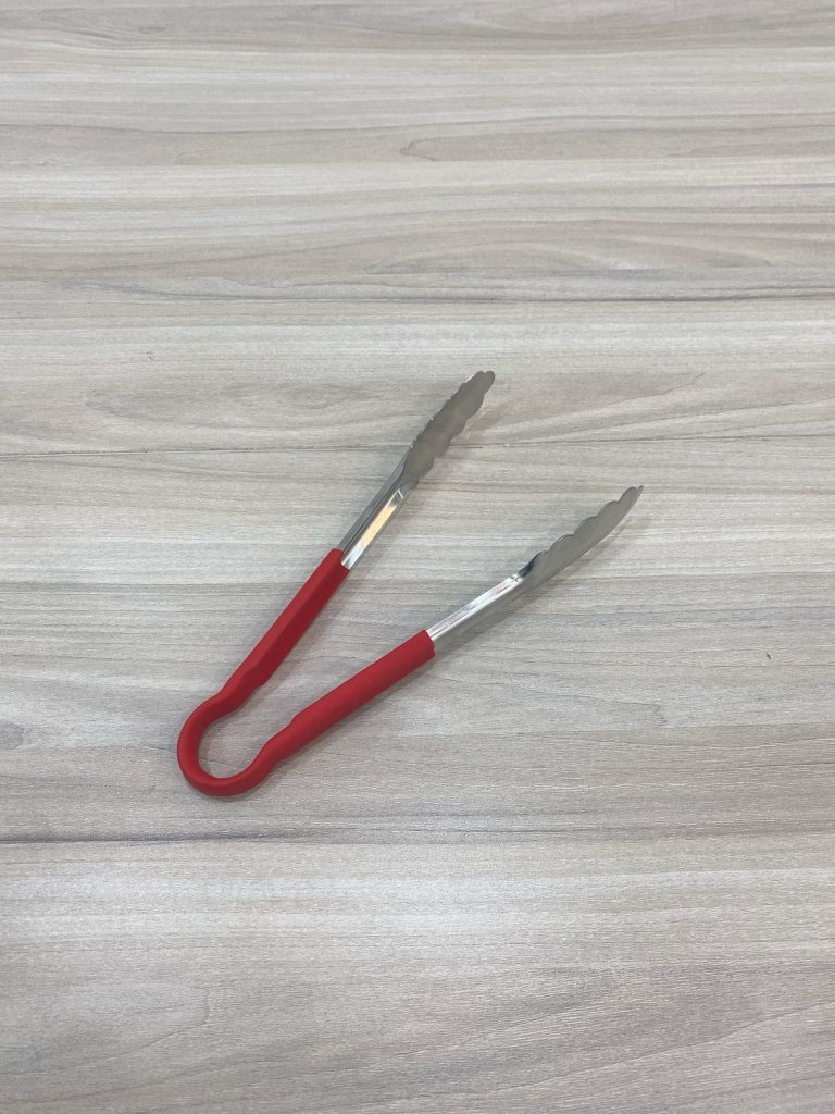 Kẹp gắp inox lá dày cán đỏ 25cm JB0041-9R