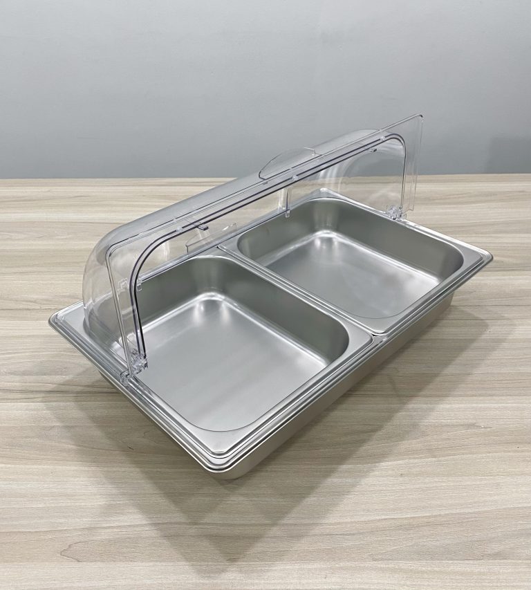 Khay buffet 2 ngăn nắp PC KNB-2-100 (2 khay 1/2x100)