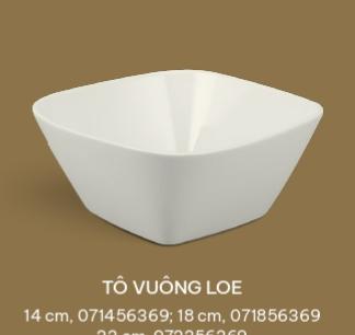Tô vuông loe 23 cm Minh Long - VUÔNG LYS