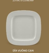 Dĩa vuông cạn 25 cm Minh Long - VUÔNG LYS