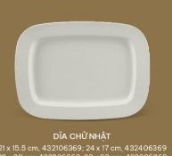 Dĩa chữ nhật 21 x 15.5 cm Minh Long - VUÔNG LYS