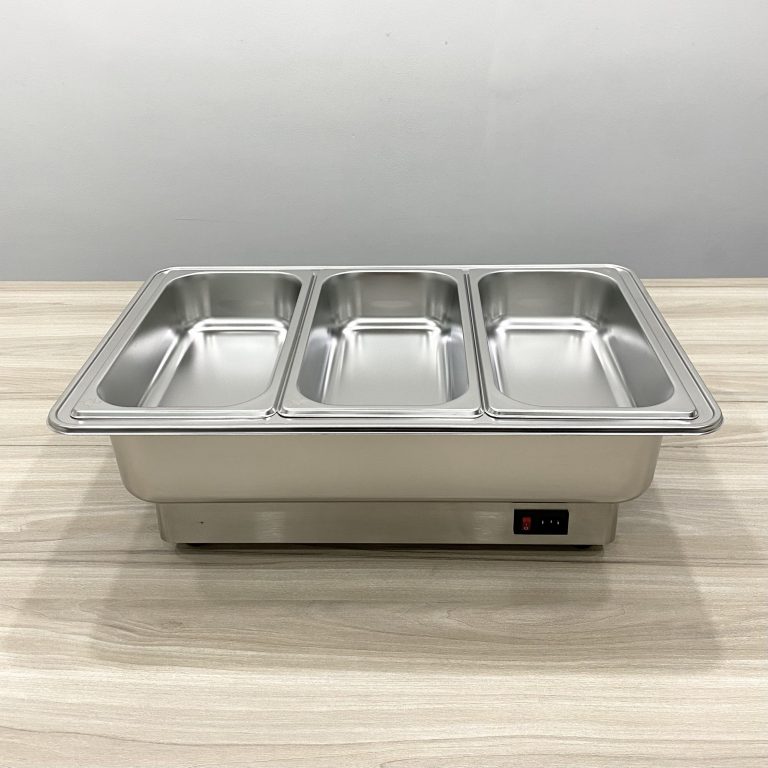 Nồi hâm buffet 3 ngăn nắp inox YD-7055-3