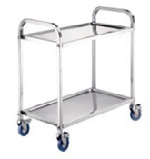 Xe đẩy inox 2 tầng trung M2