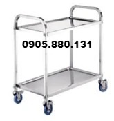 Xe đẩy inox 2 tầng lớn S1001