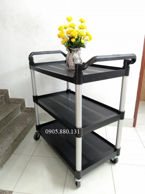 Xe phục vụ 3 tầng đen L-010B