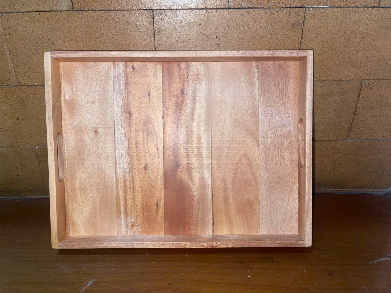Khay Gỗ Tay Cầm Vuông 25x35cm