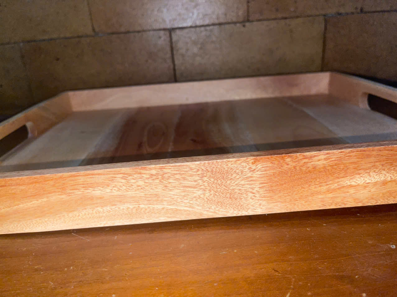 Khay Gỗ Tay Cầm Vuông 25x35cm