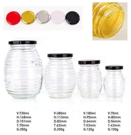 Hũ thủy tinh mật ong nắp thiếc