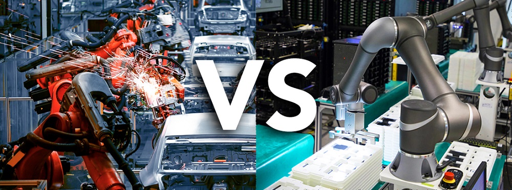 Về bản chất, không có sự khác biệt lớn giữa cobot và robot truyền thống, nhưng hai sản phẩm này hướng đến những thị trường khác nhau.