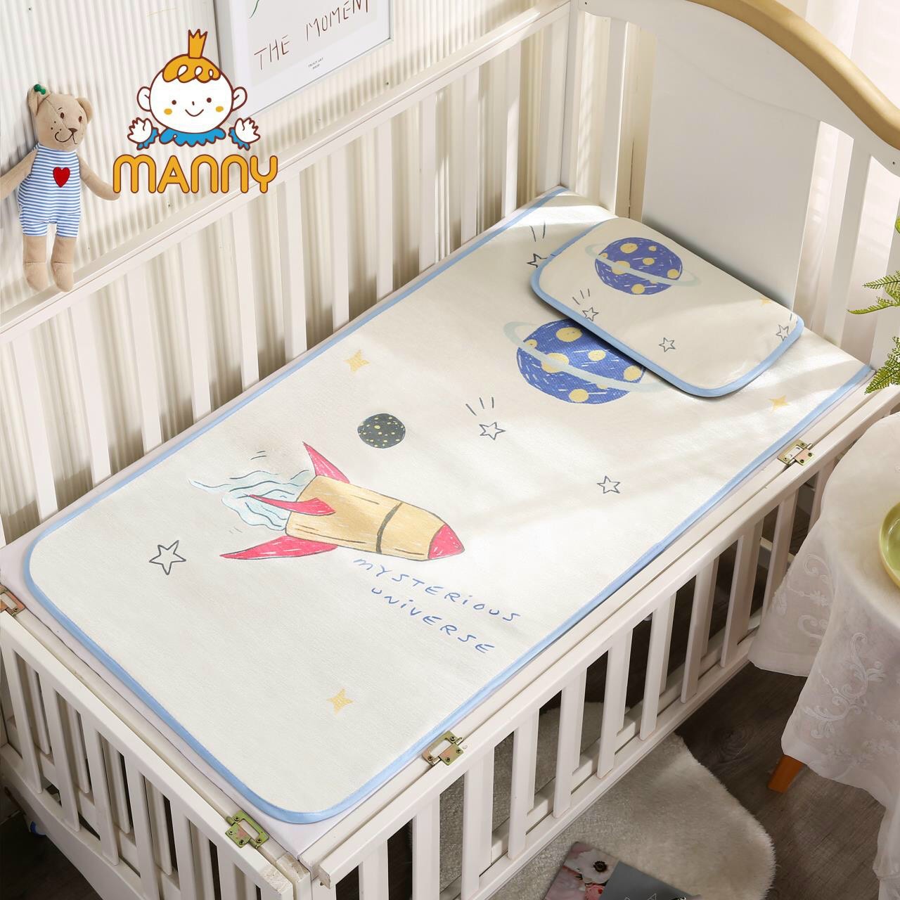 Bộ chiếu lụa kèm gối Muslin Manny
