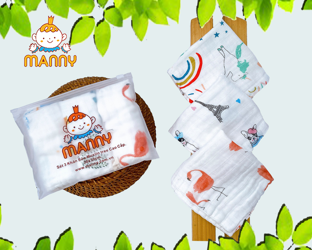 Khăn sữa set 3 cái