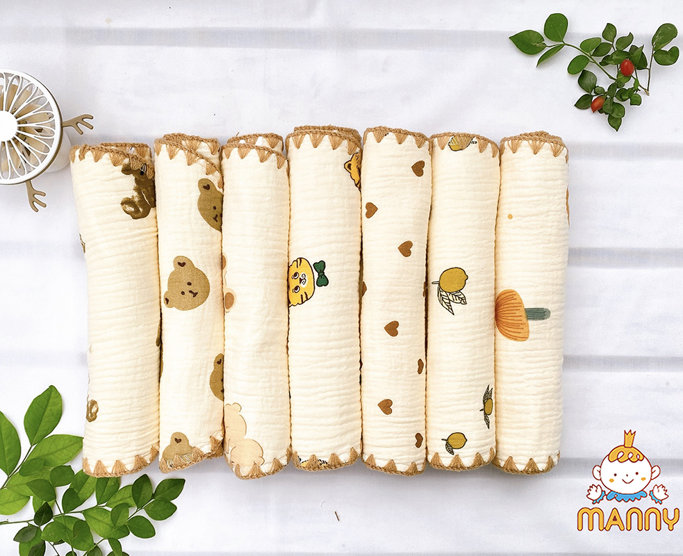 Gối xô 10 lớp Muslin Tree Manny