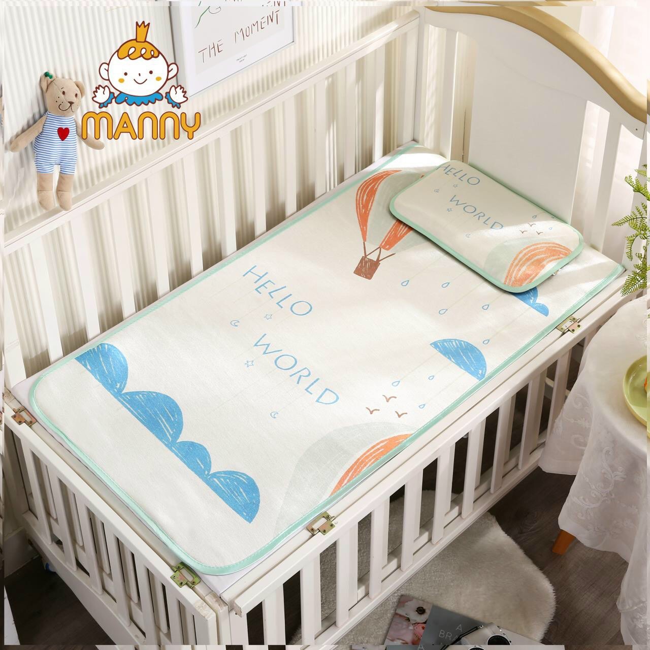 Bộ chiếu lụa kèm gối Muslin Manny