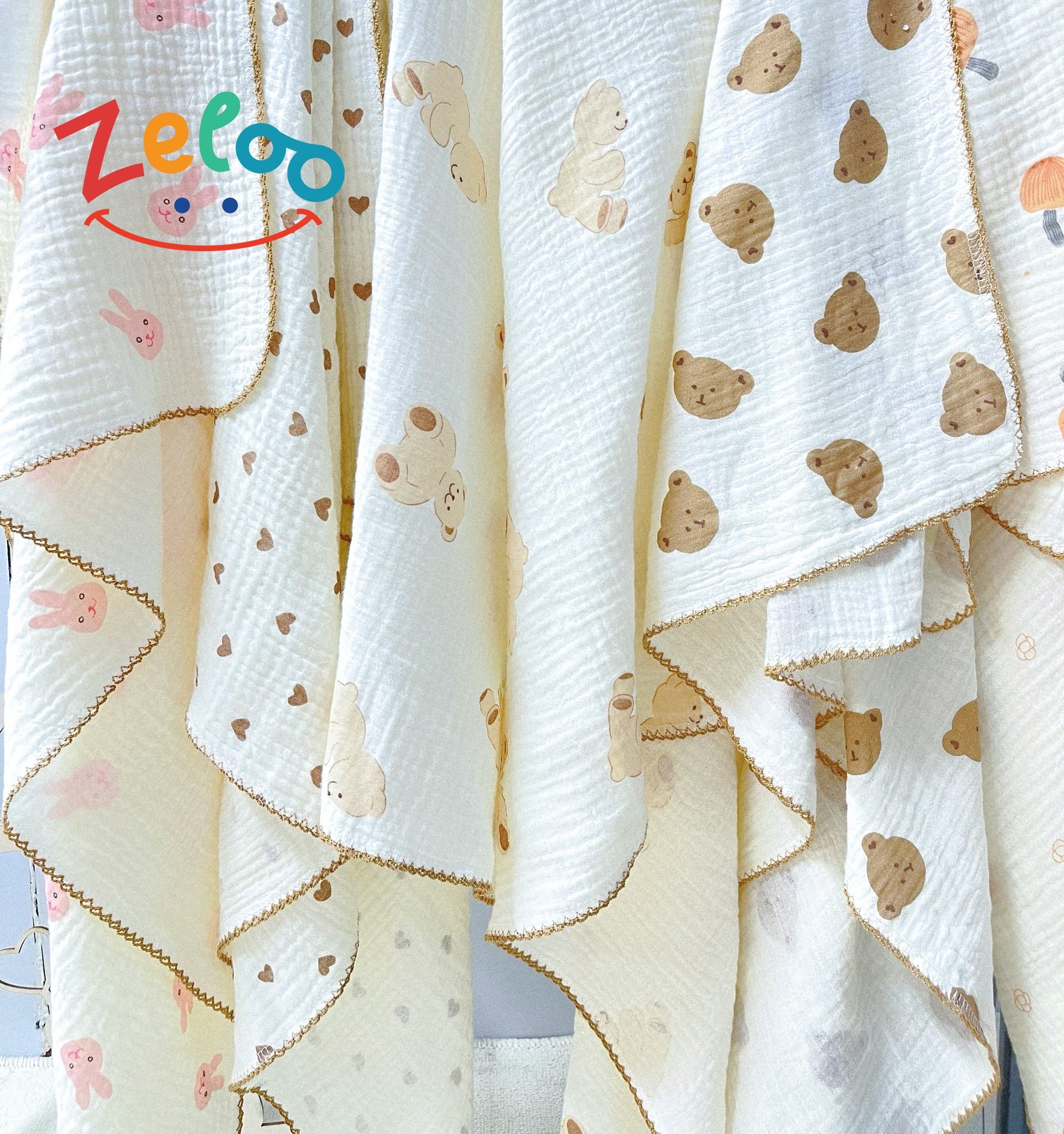 KHĂN TẮM MUSLIN ORGANIC CAO CẤP 90x90
