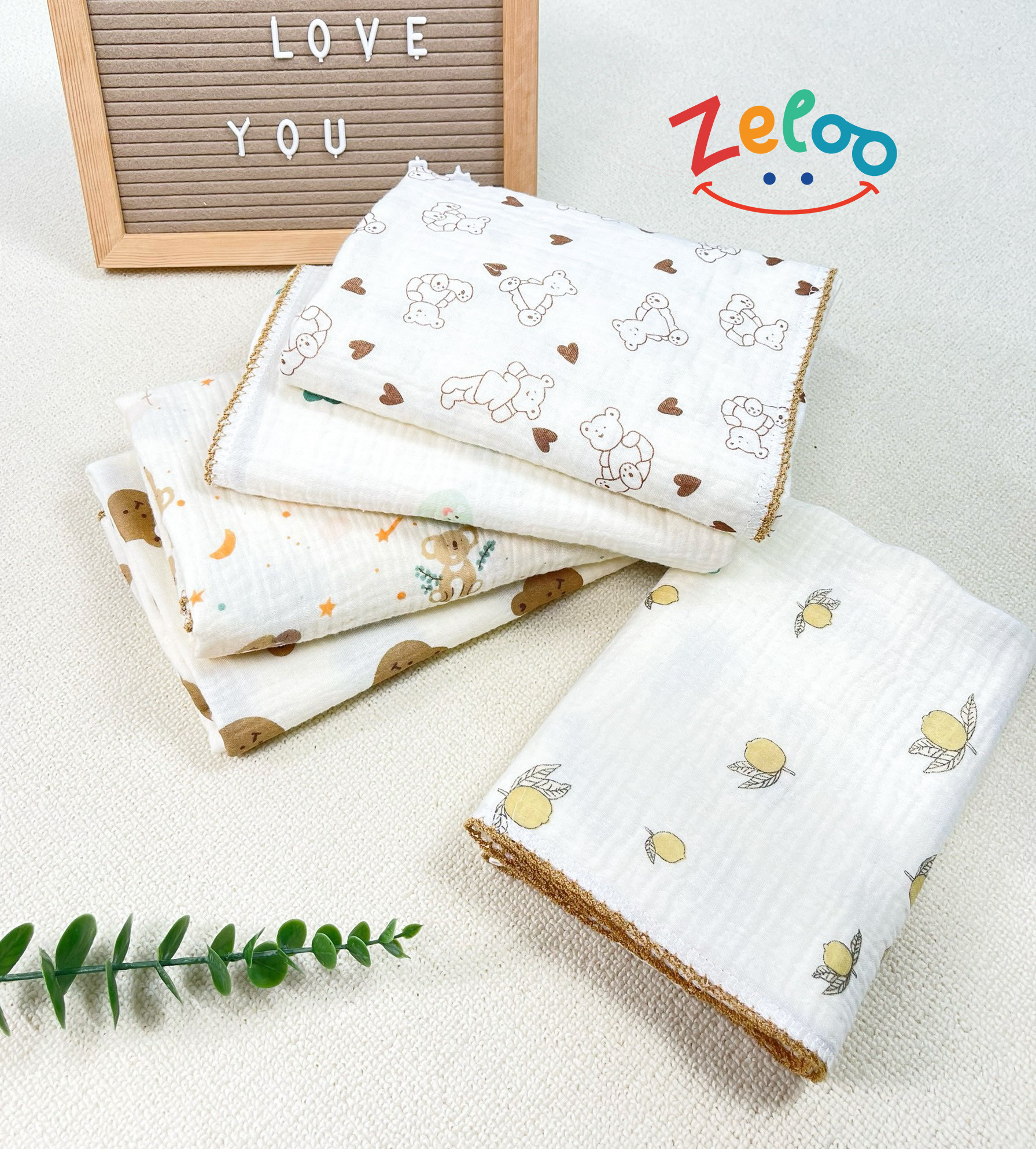 KHĂN TẮM MUSLIN ORGANIC CAO CẤP 90x90