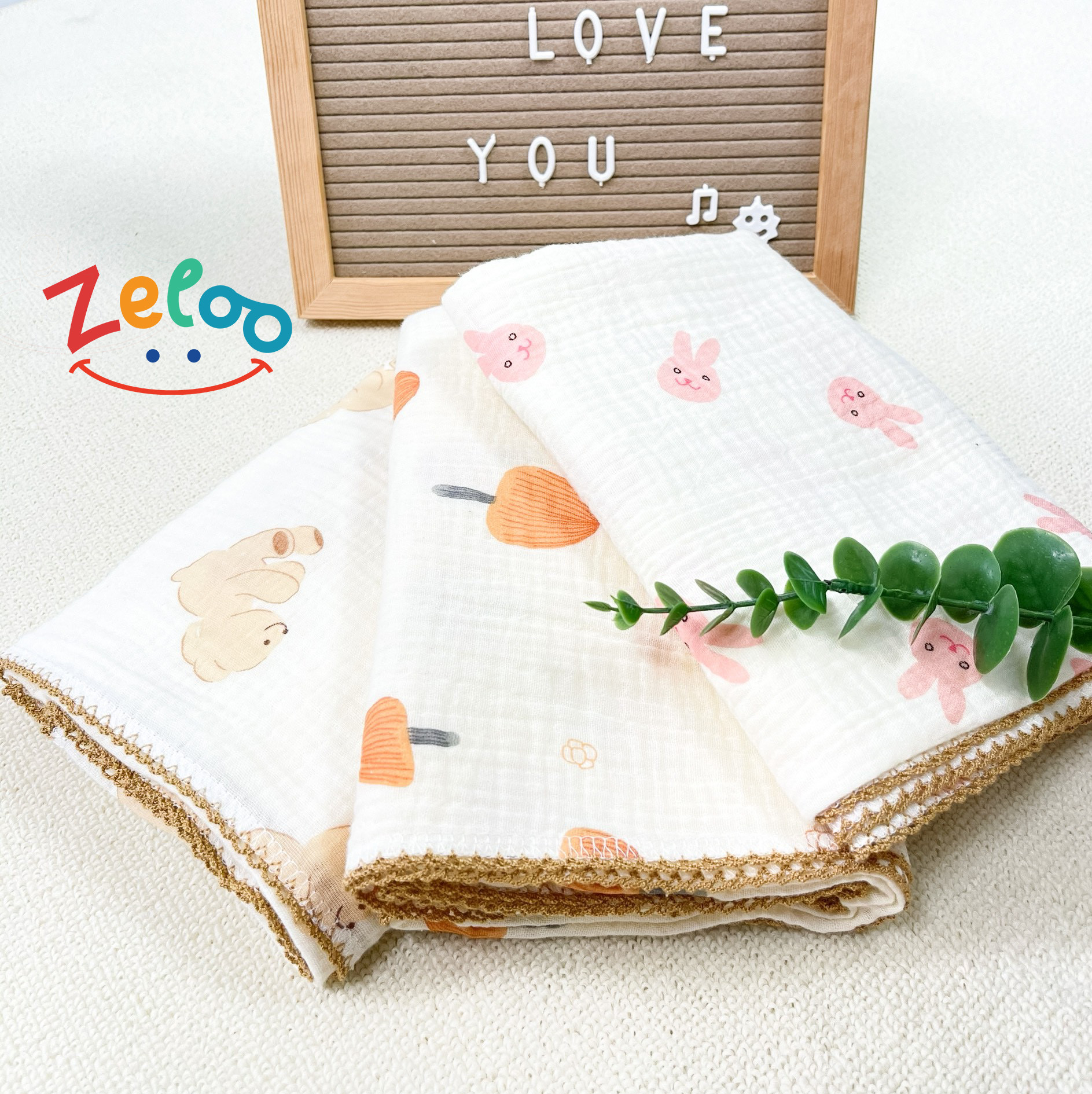 KHĂN TẮM MUSLIN ORGANIC CAO CẤP 90x90