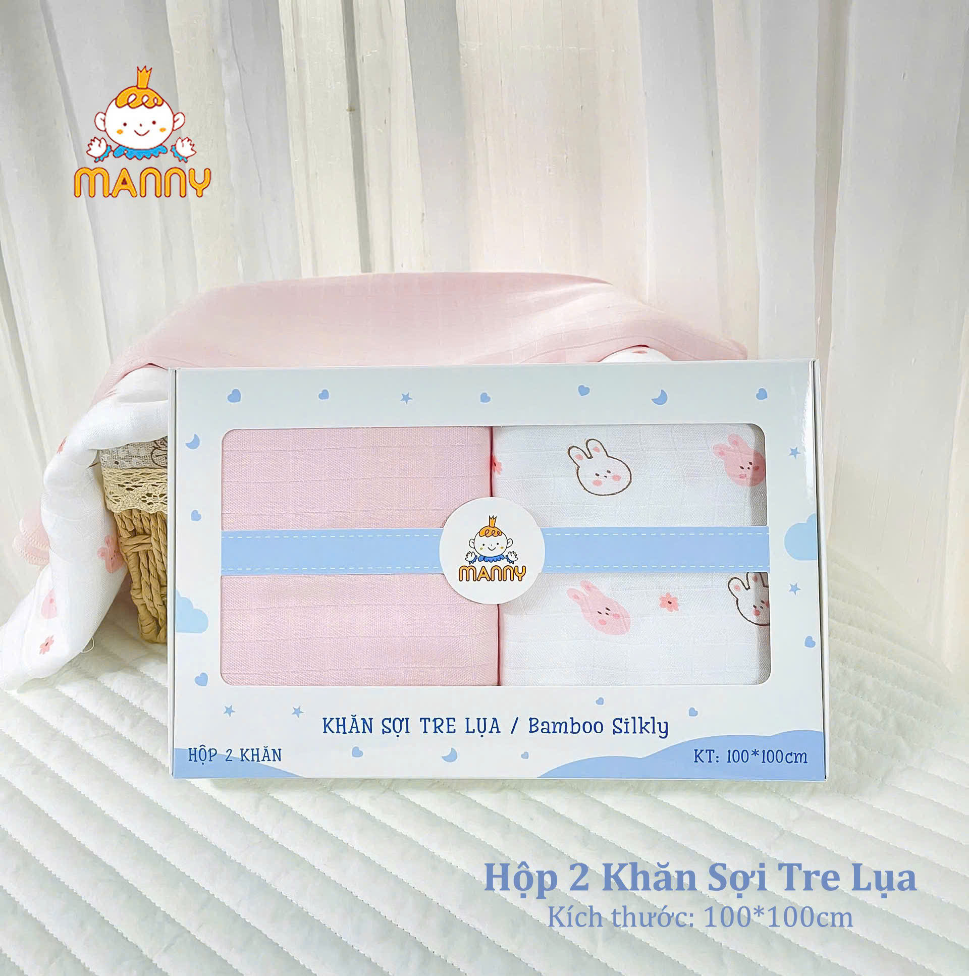 Chiếc khăn tắm Sợi Tre Lụa nhà MANNY rất mềm và thấm hút