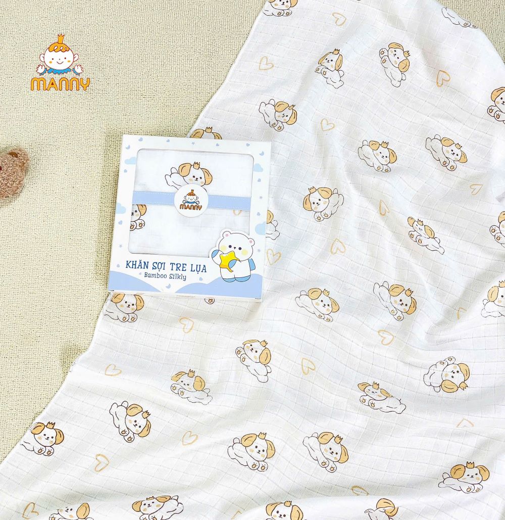 Chiếc khăn tắm Sợi Tre Lụa nhà MANNY rất mềm và thấm hút