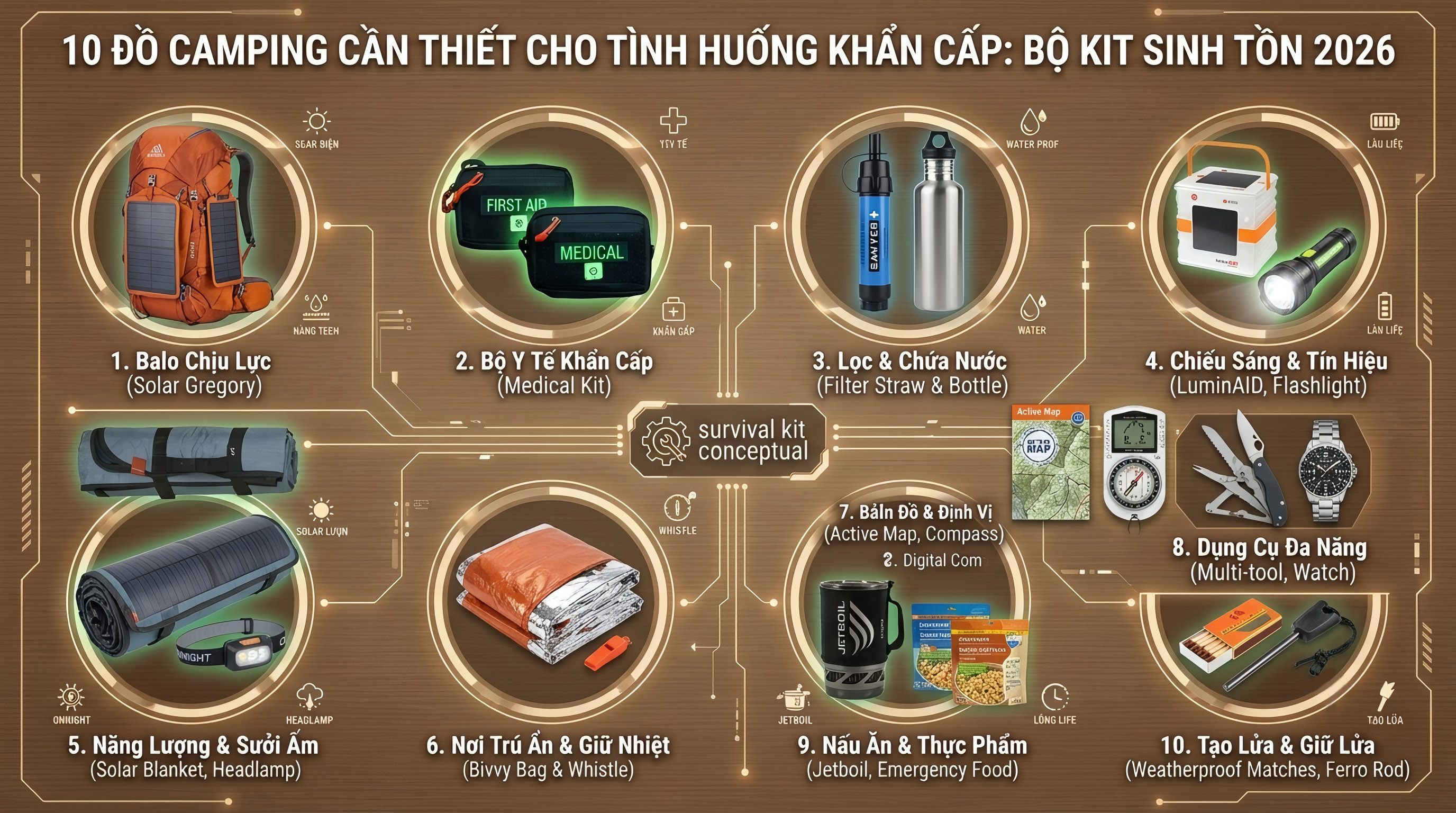 10 Đồ Camping Cần Thiết Cho Tình Huống Khẩn Cấp: Bộ Kit Sinh Tồn 2026