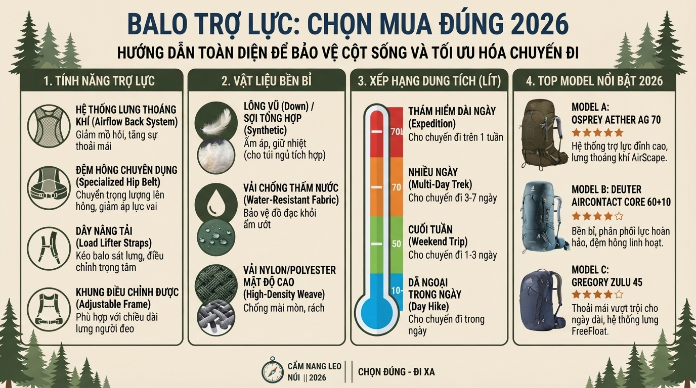 Balo Trợ Lực: Chọn Mua Đúng 2026