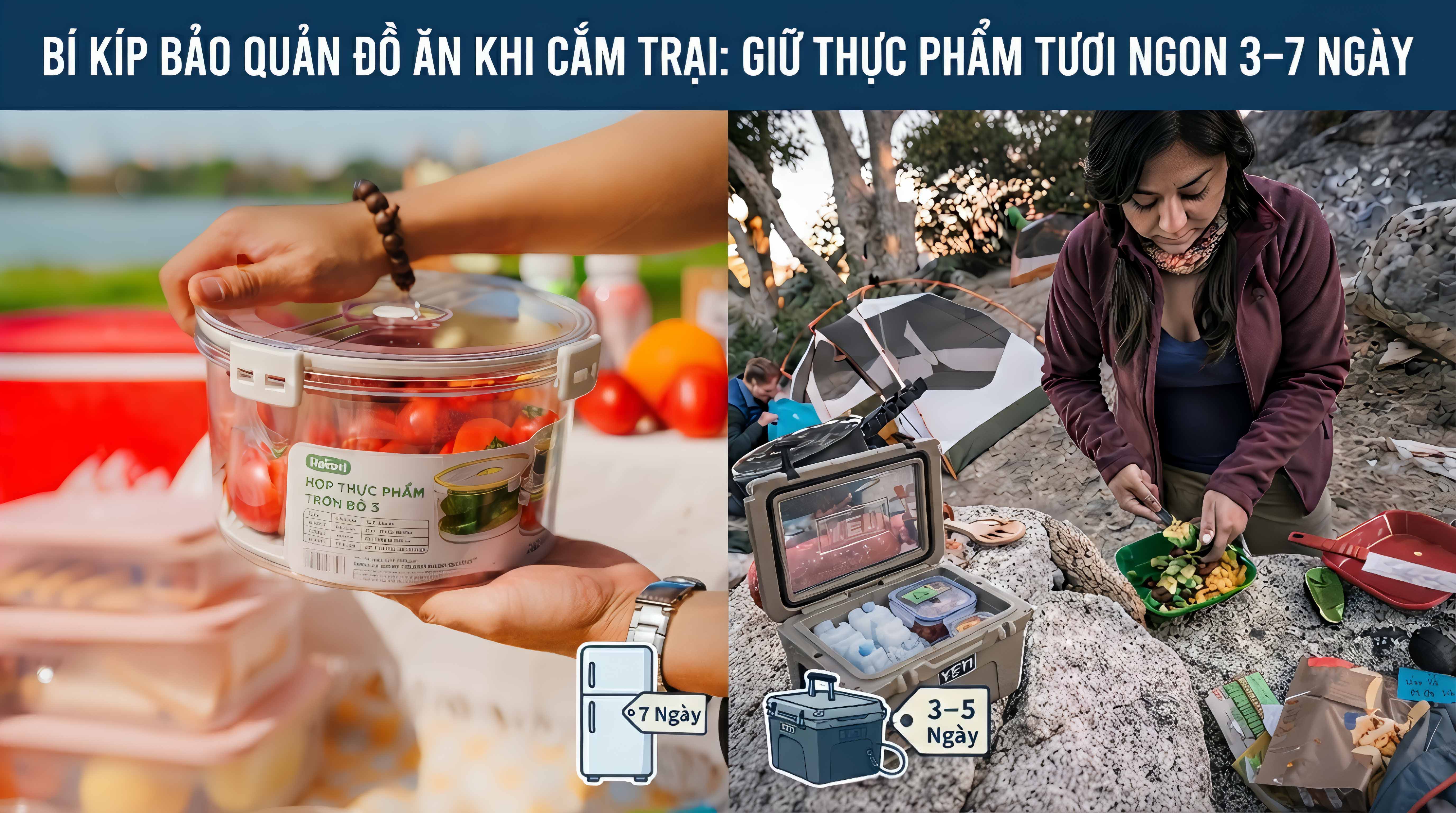 Bí Kíp Bảo Quản Đồ Ăn Khi Cắm Trại: Giữ Thực Phẩm Tươi Ngon 3–7 Ngày