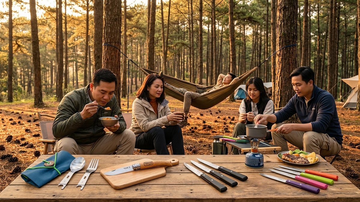 Bộ Dao Muỗng Nĩa Cắm Trại Opinel Review 2026: Đánh Giá Sau 30 Ngày