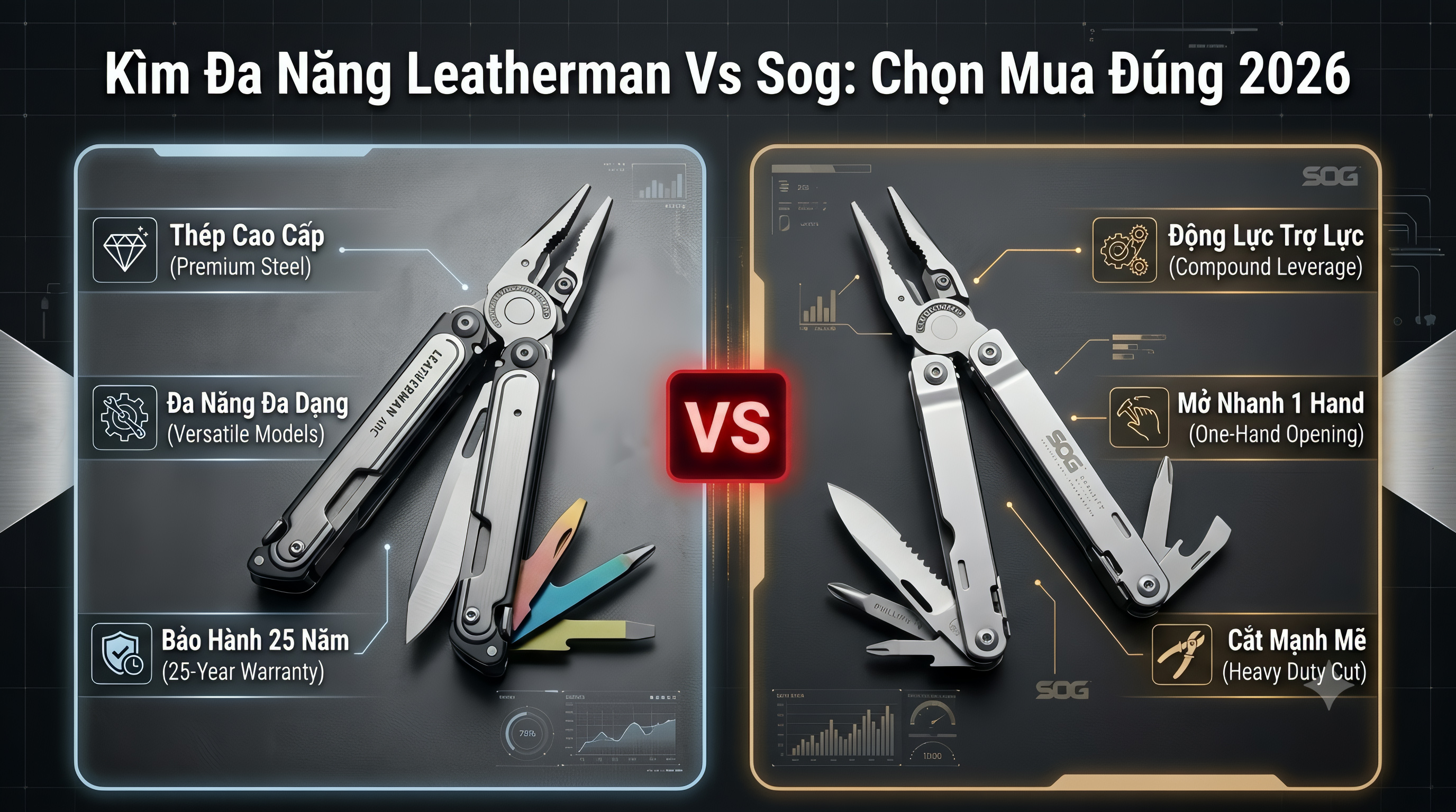 Kìm Đa Năng Leatherman Vs Sog: Chọn Mua Đúng 2026