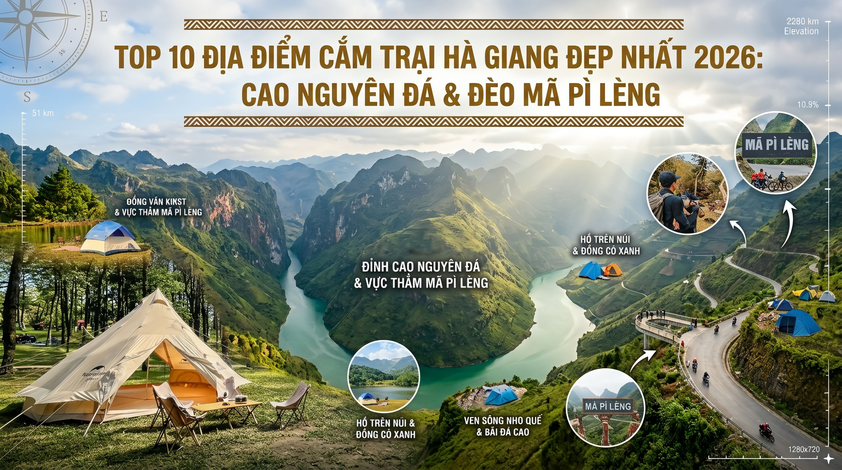 TOP 10 Địa Điểm Cắm Trại Hà Giang Đẹp Nhất 2026: Cao Nguyên Đá & Đèo Mã Pì Lèng