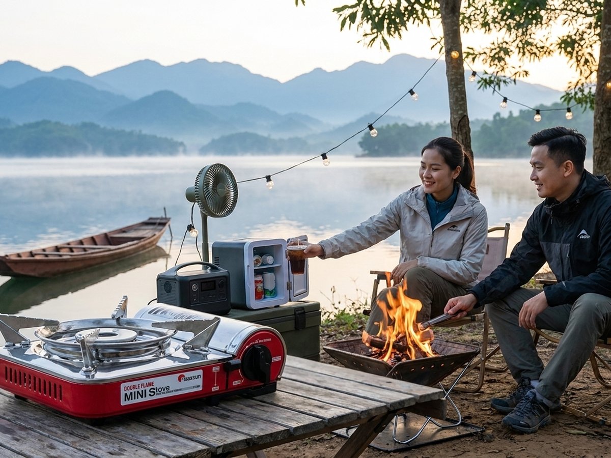 Naturehike NH21RJ003 Bếp Gas Dã Ngoại Mini Fold thực tế