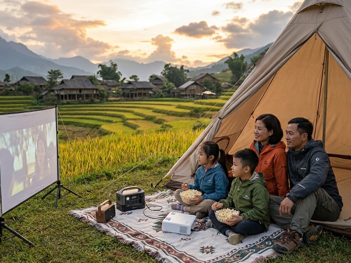 Cận cảnh các khớp nối và chất liệu của tấm chắn gió Naturehike