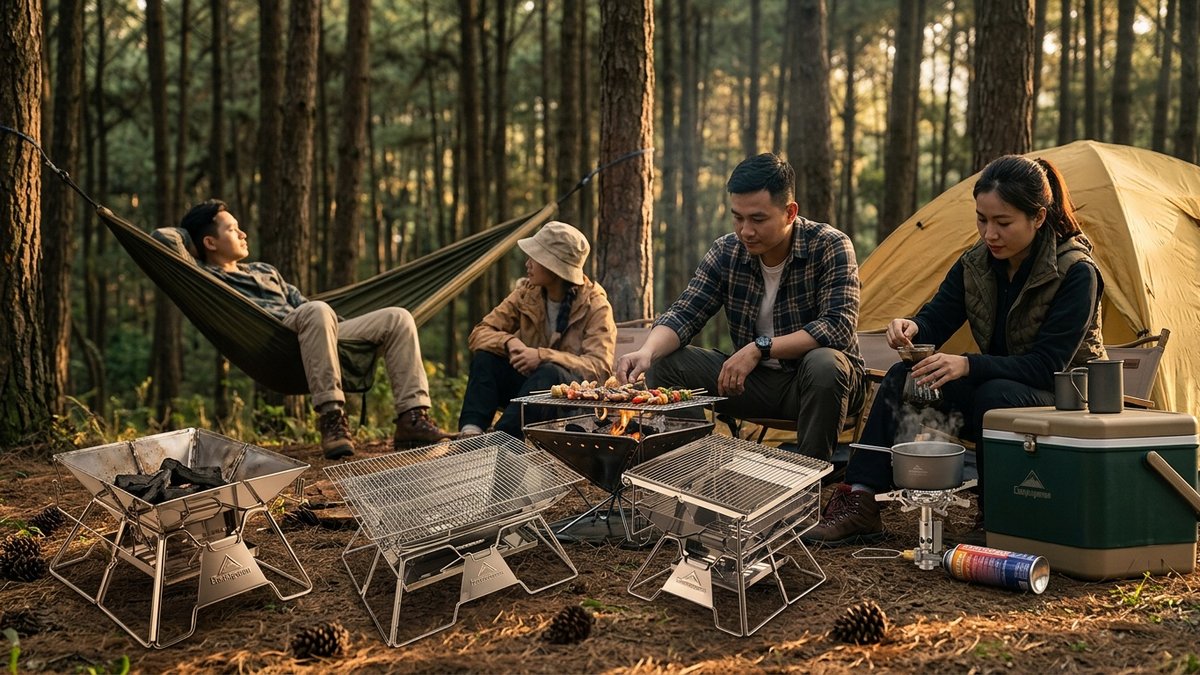 Bếp nướng dã ngoại Campingmoon X-Two - review thực tế sau 30 ngày dùng