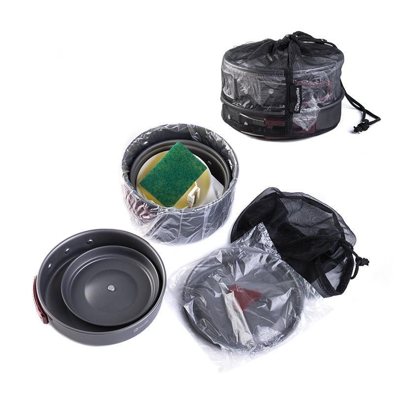 Naturehike Bộ nồi dã ngoại 2-3 người Tableware Camping Set 4in1 Picnic