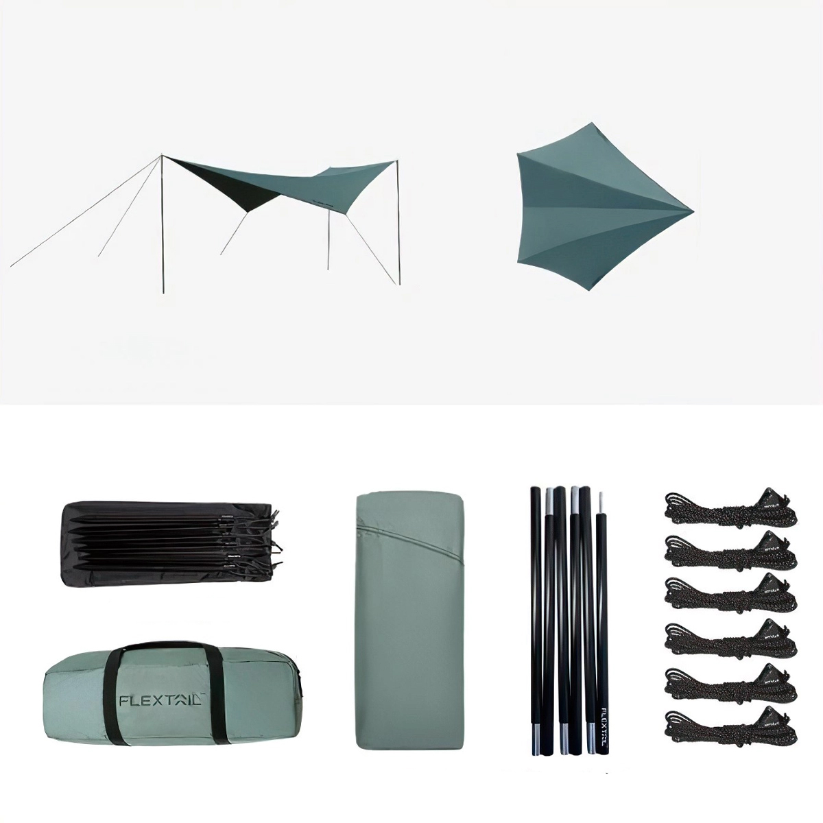 Flextail COZY TARP Tăng ngũ giác che nắng cắm trại dã ngoại cho 1 - 8 người