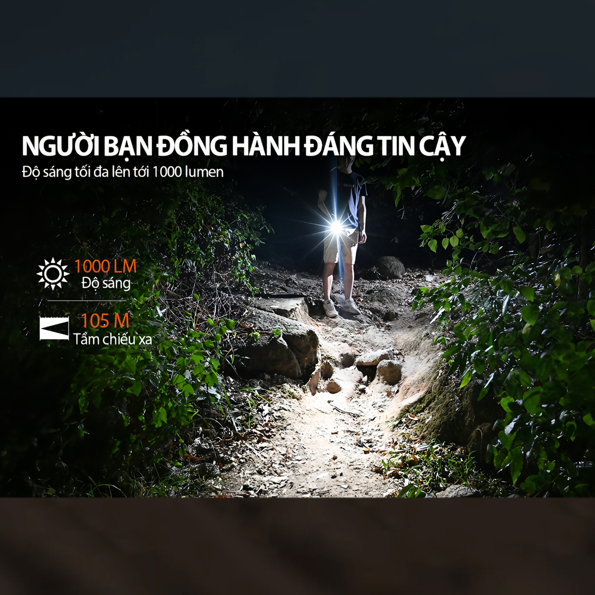 ACEBEAM POKELIT AA Đèn Pin Cắm Trại Độ Sáng 1000lm Chiếu Xa 105m Pin 14500 Ánh Sáng Trắng