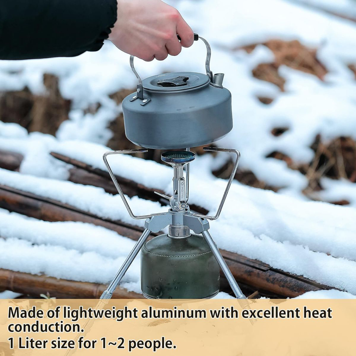 Campingmoon S1000 Ấm Đun Nước Bằng Nhôm  (1 Lít)