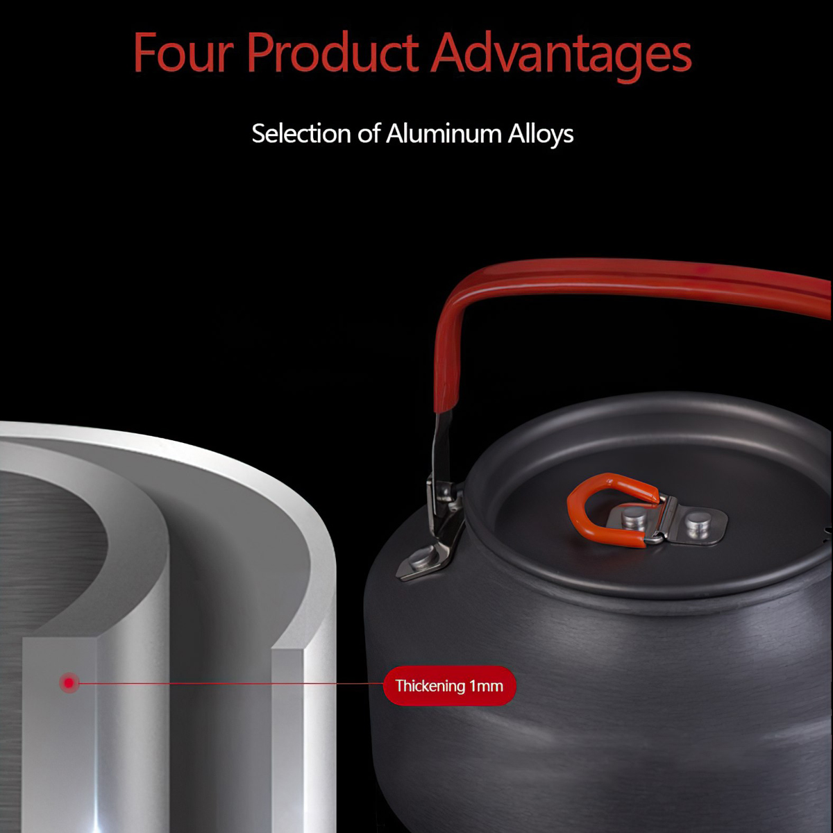 Ấm Đun Nước Cắm Trại Du Lịch Naturehike Outdoor Picnic Teapot